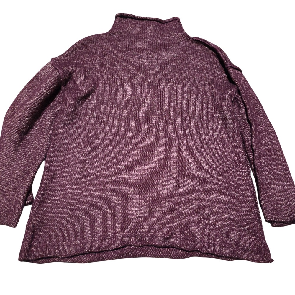 A.N.A a new approach Women's Purple Cable Knit Turtleneck Sweater Size S